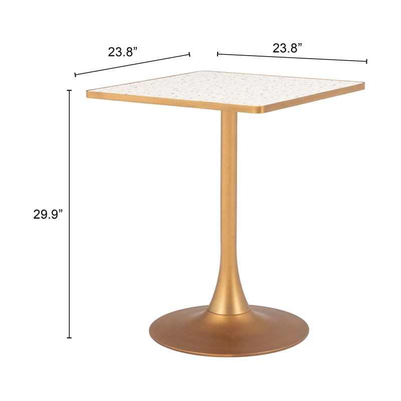 Spot Bistro Table Beige & Gold