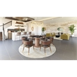 ZUO Izola Marble Top and Solid Wood Base Console Table in White & Black