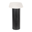 ZUO Izola Marble Top and Solid Wood Base Console Table in White & Black