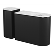 ZUO Ormara Marble-Top Console Table Set in White & Black (Set of 2)