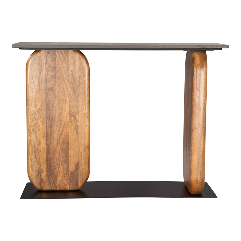 ZUO Pemba Natural Marble Top Rectangular Console Table in Multi-Color