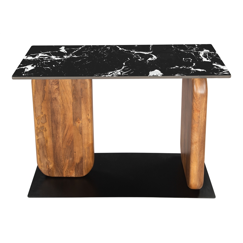 ZUO Pemba Natural Marble Top Rectangular Console Table in Multi-Color