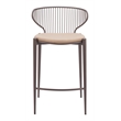 Silues Counter Stool (Set of 2) Taupe & Brown
