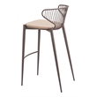 Silues Barstool (Set of 2) Taupe & Brown