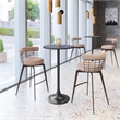 Saku Swivel Barstool Beige & Brown