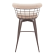 Saku Swivel Barstool Beige & Brown