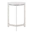 Barmas Side Table White & Silver
