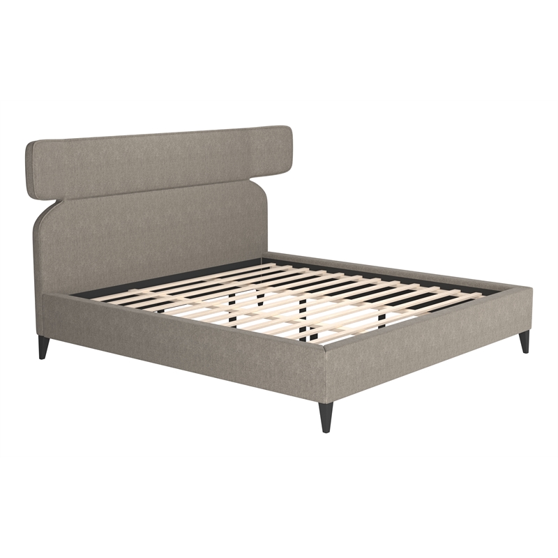 ZUO Dusa Polyester Fabric Upholstered King Bed in Green