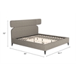 ZUO Dusa Polyester Fabric Upholstered King Bed in Green