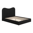 ZUO Sele Polyester Fabric Upholstered Queen Bed in Black