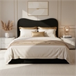 ZUO Sele Polyester Fabric Upholstered Queen Bed in Black