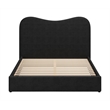 ZUO Sele Polyester Fabric Upholstered Queen Bed in Black