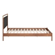 ZUO Netz Premium Vinyl Queen Bed in Black & Walnut
