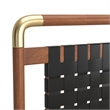 ZUO Netz Premium Vinyl King Bed in Black & Walnut