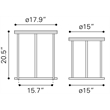 Bari Nesting Table Set (2-Piece) Natural