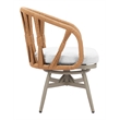 ZUO Safal Powder Coated Aluminum Swivel Dining Chair in Multi-Color