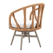 ZUO Safal Powder Coated Aluminum Swivel Dining Chair in Multi-Color
