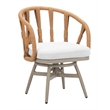 ZUO Safal Powder Coated Aluminum Swivel Dining Chair in Multi-Color
