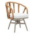 ZUO Safal Powder Coated Aluminum Swivel Dining Chair in Multi-Color
