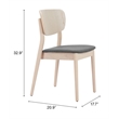 Kellua Dining Chair (Set of 2) Gray & Natural