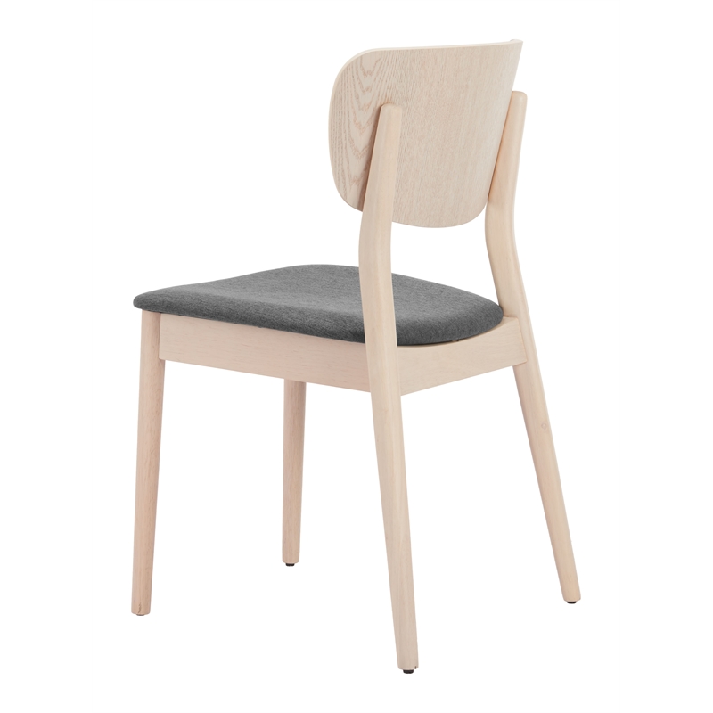Kellua Dining Chair (Set of 2) Gray & Natural
