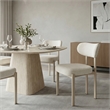 ZUO Aurea Polyester Fabric Upholstered Dining Chair in Light Gray (Set of 4)