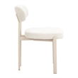 ZUO Aurea Polyester Fabric Upholstered Dining Chair in Light Gray (Set of 4)
