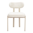 ZUO Aurea Polyester Fabric Upholstered Dining Chair in Light Gray (Set of 4)