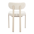 ZUO Aurea Polyester Fabric Upholstered Dining Chair in Light Gray (Set of 4)