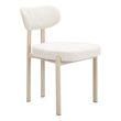 ZUO Aurea Polyester Fabric Upholstered Dining Chair in Light Gray (Set of 4)