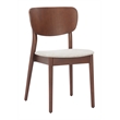 Kellua Dining Chair (Set of 2) Beige & Walnut