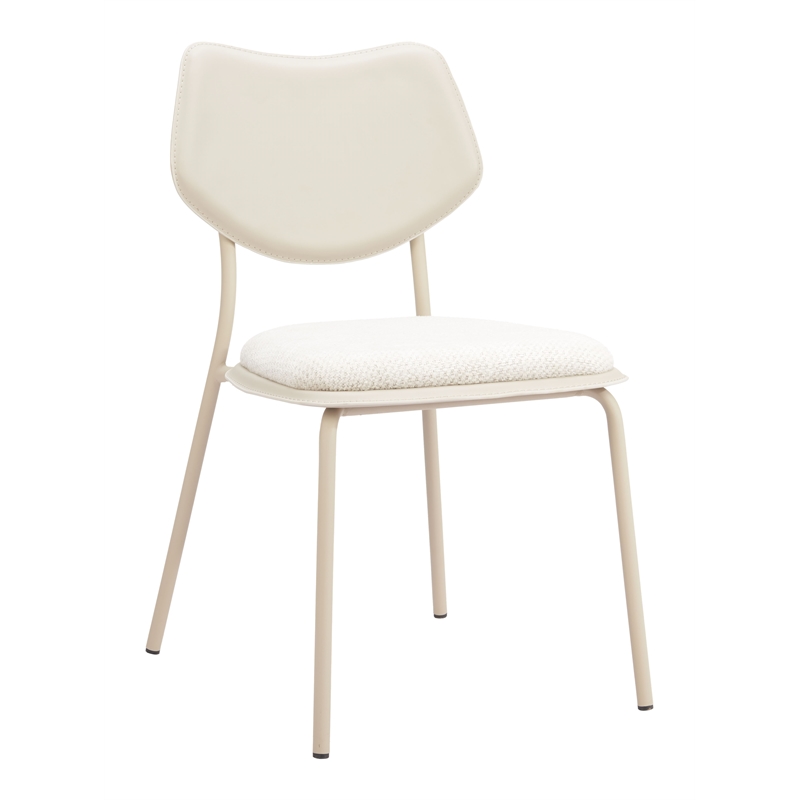 Zeal Dining Chair (Set of 4) Light Gray & Beige