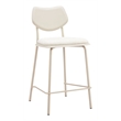 ZUO Zeal Faux Leather Counter Stool in Light Gray & Beige (Set of 4)