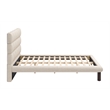 ZUO Placid Shearling-Style Fabric Upholstered Queen Bed in Beige
