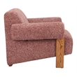 ZUO Verity Accent Chair with Solid Ash Wood Legs in Copper
