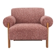 ZUO Verity Accent Chair with Solid Ash Wood Legs in Copper