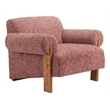 ZUO Verity Accent Chair with Solid Ash Wood Legs in Copper