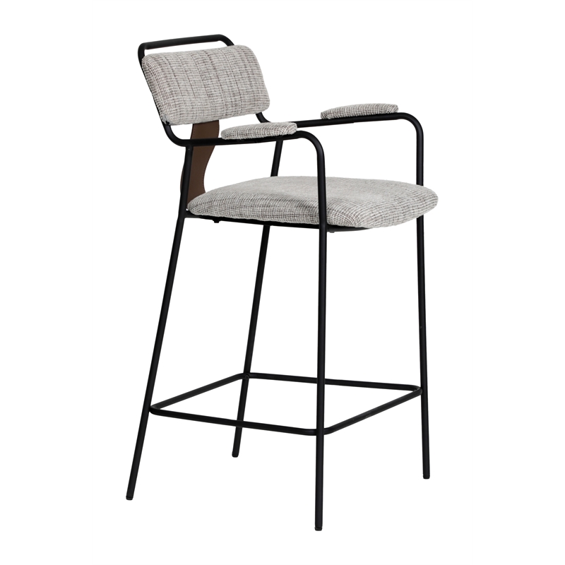 Couva Counter Stool (Set of 2) Gray Tweed