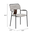 Couva Dining Chair (Set of 2) Gray Tweed
