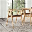 Peker Dining Chair (Set of 2) Brown & Natural