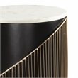 ZUO Tova Round Marble Top Side Table in Multi-Color