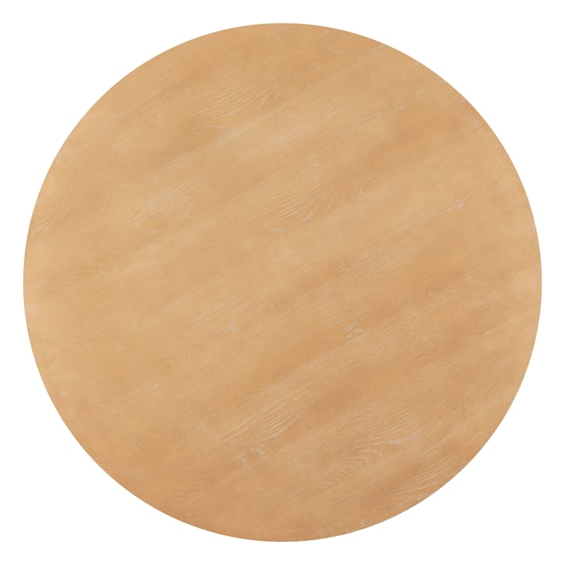 ZUO Tabi Solid Elm Wood Round Dining Table in Brown