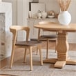 ZUO Tabi Solid Elm Wood Round Dining Table in Brown