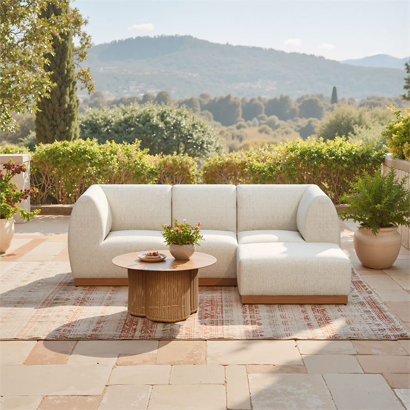 Christy Corner Chair Beige