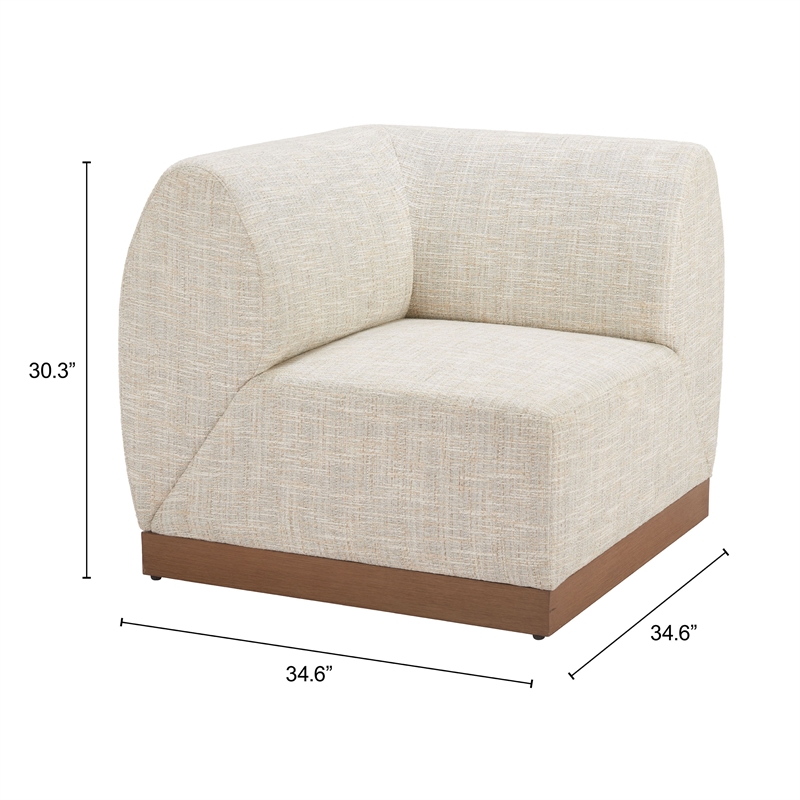 Christy Corner Chair Beige