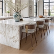 Brew Counter Stool Beige & Walnut