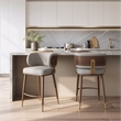 Brew Counter Stool Beige & Walnut