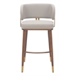 Brew Barstool Beige & Walnut