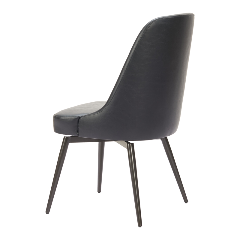 Keppel Swivel Dining Chair (Set of 2) Black
