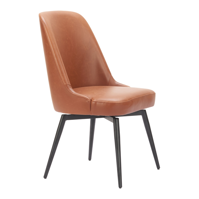 Keppel Swivel Dining Chair (Set of 2) Brown